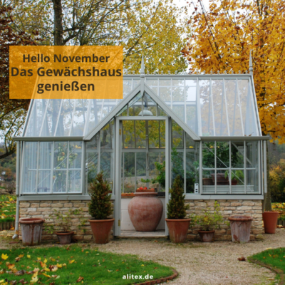 Hello November – das Gewächshaus genießen